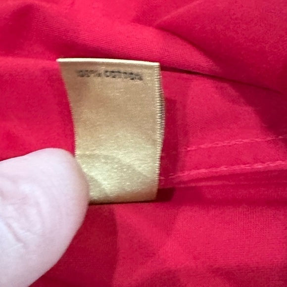 INVESTMENTS Taylor Gold Label Red Non-Iron 3/4 Sleeve Button Front Shirt, NWT! - Picture 9 of 9